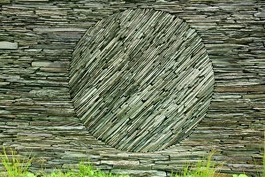 An Andy Goldsworthy art instalation in a sheep fold at Tilberthwaite in the Lake District UK