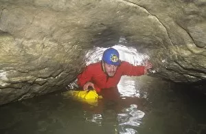 Images Dated 25th June 2009: A caver in Kingsdale master cave, Yorkshire Dales, UK