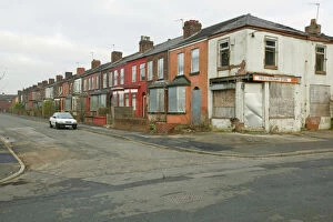 Terraced Gallery: derelict houses in Manchester UK
