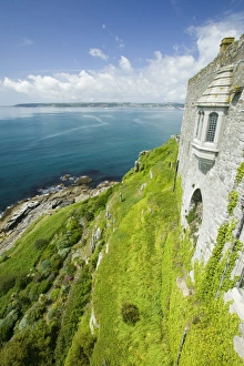 The gardens from the castle on St Michaels mount Marazion Cornwall UK The gardens from the castle on St Michaels mount Marazion Cornwall UK