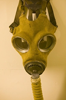 A gas mask at the Muckleborough collection in Norfolk UK A gas mask at the Muckleborough collection in Norfolk UK