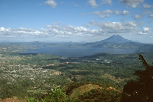 Ilopango lake and volcano, San Salvador, El Salvador Ilopango lake and volcano, San Salvador, El Salvador