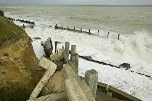 The lifeboat launching ramp destroyed at Happisburgh on the Norfolk Coast The lifeboat launching ramp destroyed at Happisburgh on the Norfolk Coast