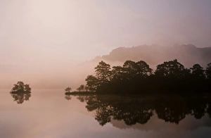 Rydal water and autumn mist in the Lake district UK Rydal water and autumn mist in the Lake district UK
