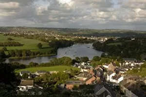 St Dogmaels town and River Teifi, Pembrokeshire, Wales, UK, Europe