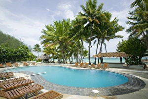 Swimming pool at the Walu Beach resort on Malolo island Fiji Swimming pool at the Walu Beach resort on Malolo island Fiji