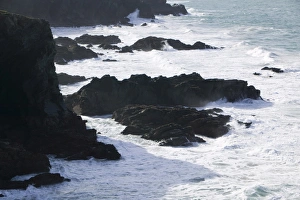 Waves off Stepper Point near Padstow Cornwall UK Waves off Stepper Point near Padstow Cornwall UK