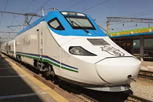 Afrosiyob Samarkand to Tashkent fast train, Samarqand railway station, Samarkand Afrosiyob Samarkand to Tashkent fast train, Samarqand railway station, Samarkand