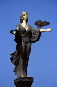 Print of the Saint Sofia Statue in Sofia, Bulgaria