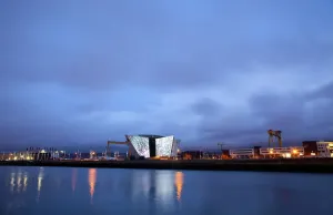 Titanic Quarter Visitor Centre Print at Night