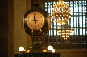 Grand Central Station Print - Clock Illuminated