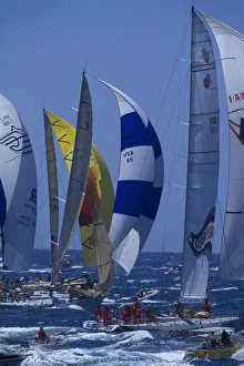 AUSTRALIA Western Australia Fremantle Perth Sail boats at sea in the Whitbread boat race AUSTRALIA Western Australia Fremantle Perth Sail boats at sea in the Whitbread boat race