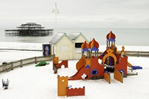 Brighton's west pier in winter