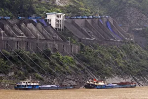 China, Hubei, Sandouping Industrial complex in the Wu Gorge China, Hubei, Sandouping Industrial complex in the Wu Gorge