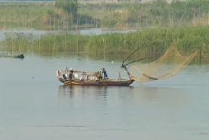 China, Hubei, Yangtze Traditional fishing boat on the Yangtze River China, Hubei, Yangtze Traditional fishing boat on the Yangtze River