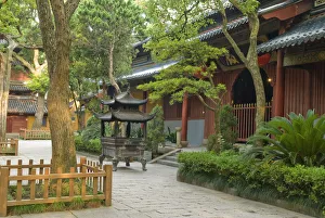China, Zhejiang, Putuoshan Puji Temple outer courtyard While the temple's origins go China, Zhejiang, Putuoshan Puji Temple outer courtyard While the temple's origins go