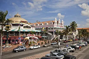 Dutch Antilles, Aruba, Oranjestad, City Centre showing colonial buildings Dutch Antilles, Aruba, Oranjestad, City Centre showing colonial buildings