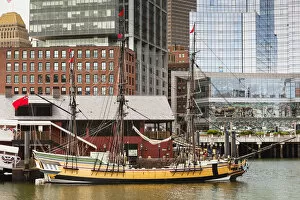Transport Gallery: Eleanor, replica of one of the Boston Tea Party ships, outside Boston Tea Party Museum