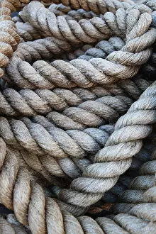 England, Bristol, Coiled rope on the SS Great Britain