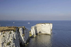 Images Dated 14th March 2014: England, Dorset, Isle of Purbeck, Old Harry Rocks Jurassic Coast
