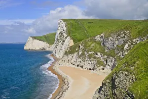 England, Dorset, Limestone cliffs adjacent to Durdle Door England, Dorset, Limestone cliffs adjacent to Durdle Door