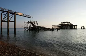 Images Dated 1st July 2008: England, East Sussex, Brighton, Remains of West Pier