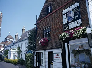 Images Dated 6th October 2008: ENGLAND East Sussex Lewes John Harvey Brewery sign on the side of The Brewery Shop Wall