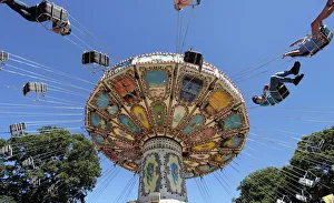 Entertainment, Fairground, Rides, Swinging chair carousel Entertainment, Fairground, Rides, Swinging chair carousel