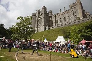 England, West Sussex, Arundel, Jousting festival in the grounds of Arundel Castle EyeUbiquitous_20108372