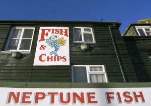East Sussex Hastings Fish and Chips Shop Print