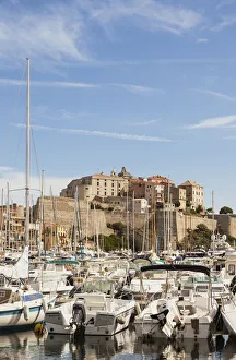 France, Corsica, Calvi, View of the Citadel from the harbour France, Corsica, Calvi, View of the Citadel from the harbour
