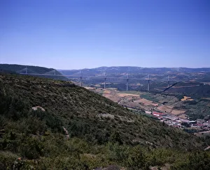 FRANCE, Midi-Pyrenees, Aveyron Millau. Millau bridge which spans the Tarn River FRANCE, Midi-Pyrenees, Aveyron Millau. Millau bridge which spans the Tarn River