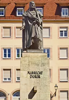 Germany, Bavaria, Nuremberg, Albrecht Durer Monument in Albrecht Durer Platz
