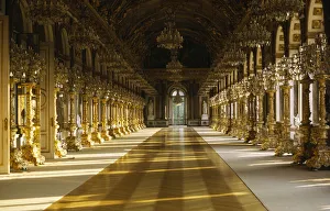 GERMANY, Bavavia The Royal Palace of Herrenchiemsee interior. Built by Ludwig II GERMANY, Bavavia The Royal Palace of Herrenchiemsee interior. Built by Ludwig II