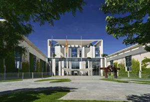 Germany, Berlin, Facade of the Bundeskanzleramt or Federal Chancellery building which is Germany, Berlin, Facade of the Bundeskanzleramt or Federal Chancellery building which is
