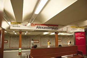 Germany, Berlin, Mitte, Alexanderplatz, underground station platform Germany, Berlin, Mitte, Alexanderplatz, underground station platform
