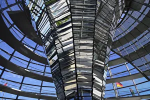 Germany, Berlin, Reichstag Parliament Building, Interior view of the Glass Dome designed Germany, Berlin, Reichstag Parliament Building, Interior view of the Glass Dome designed