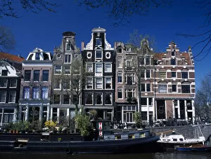 Images Dated 30th May 2008: HOLLAND, Noord Holland, Amsterdam Traditional canal side house facades in the