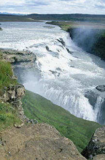 Iceland, Gullfoss, Golden Falls Waterfall, Part of the Icelandic Nature Conservation Council Iceland, Gullfoss, Golden Falls Waterfall, Part of the Icelandic Nature Conservation Council