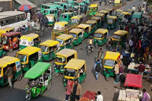 India, Uttar Pradesh, Lucknow, Motor rickshaws
