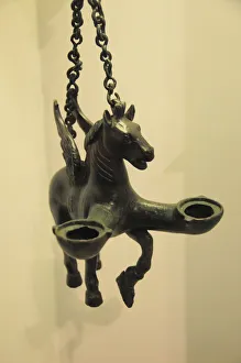 Italy, Lazio, Rome, Crypta Balbi, Terracotta lamp 6-7th Century Italy, Lazio, Rome, Crypta Balbi, Terracotta lamp 6-7th Century
