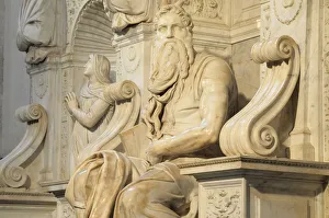 Italy, Lazio, Rome, Esquiline Hill, church of San Pietro in Vincoli, Michelangelo's statue Moses Italy, Lazio, Rome, Esquiline Hill, church of San Pietro in Vincoli, Michelangelo's statue Moses