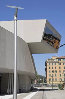 Italy, Lazio, Rome, MAXXI, exterior with plaza