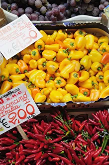 Italy, Lombardy, Lake Garda, vegetable stall, Limone Rivera Italy, Lombardy, Lake Garda, vegetable stall, Limone Rivera