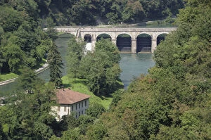 Transport Gallery: Italy, Lombardy, Valle Adda, views of canal at Paderno d Adda