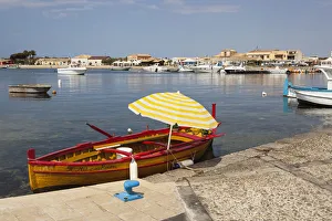 Italy, Sicily, Marzamemi, Marzamemi harbour and town Italy, Sicily, Marzamemi, Marzamemi harbour and town