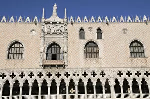 Italy, Veneto, Venice, Palazzo Ducale facade