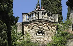 Italy, Veneto, Verona, terrace balcony, Giardini Giusti Italy, Veneto, Verona, terrace balcony, Giardini Giusti