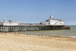 The pier and beach, Eastbourne, East Sussex, England The pier and beach, Eastbourne, East Sussex, England