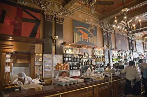 Portugal, Estremadura, Lisbon, Chiado, Interior of Cafe A Brasileira on Rua Garrett Portugal, Estremadura, Lisbon, Chiado, Interior of Cafe A Brasileira on Rua Garrett